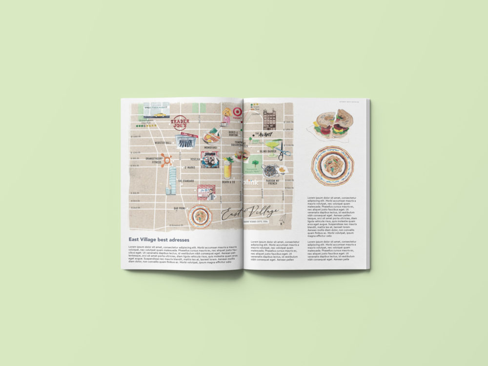 NYC East Village illustrated Map